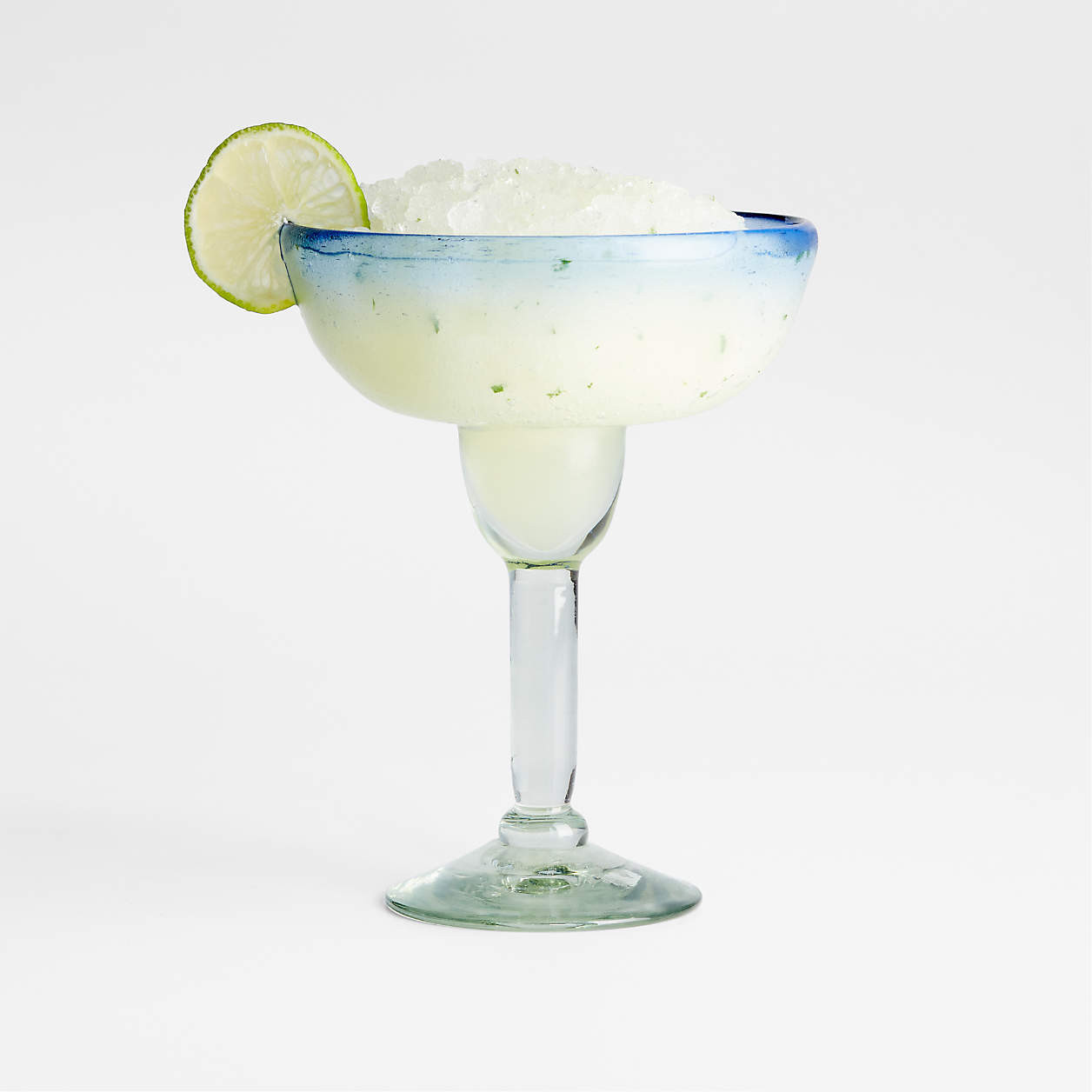 Pacifico 15-Oz. Blue Rim Margarita Glass + Reviews | Crate & Barrel | Crate & Barrel