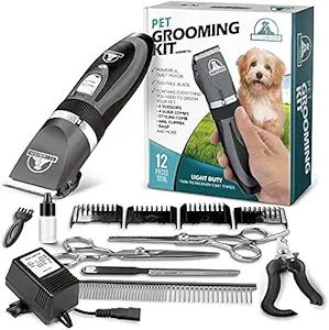 Pet Union Professional Dog Grooming Kit, Rechargeable, Cordless, Low Noise Dog Clippers for Groom... | Amazon (US)