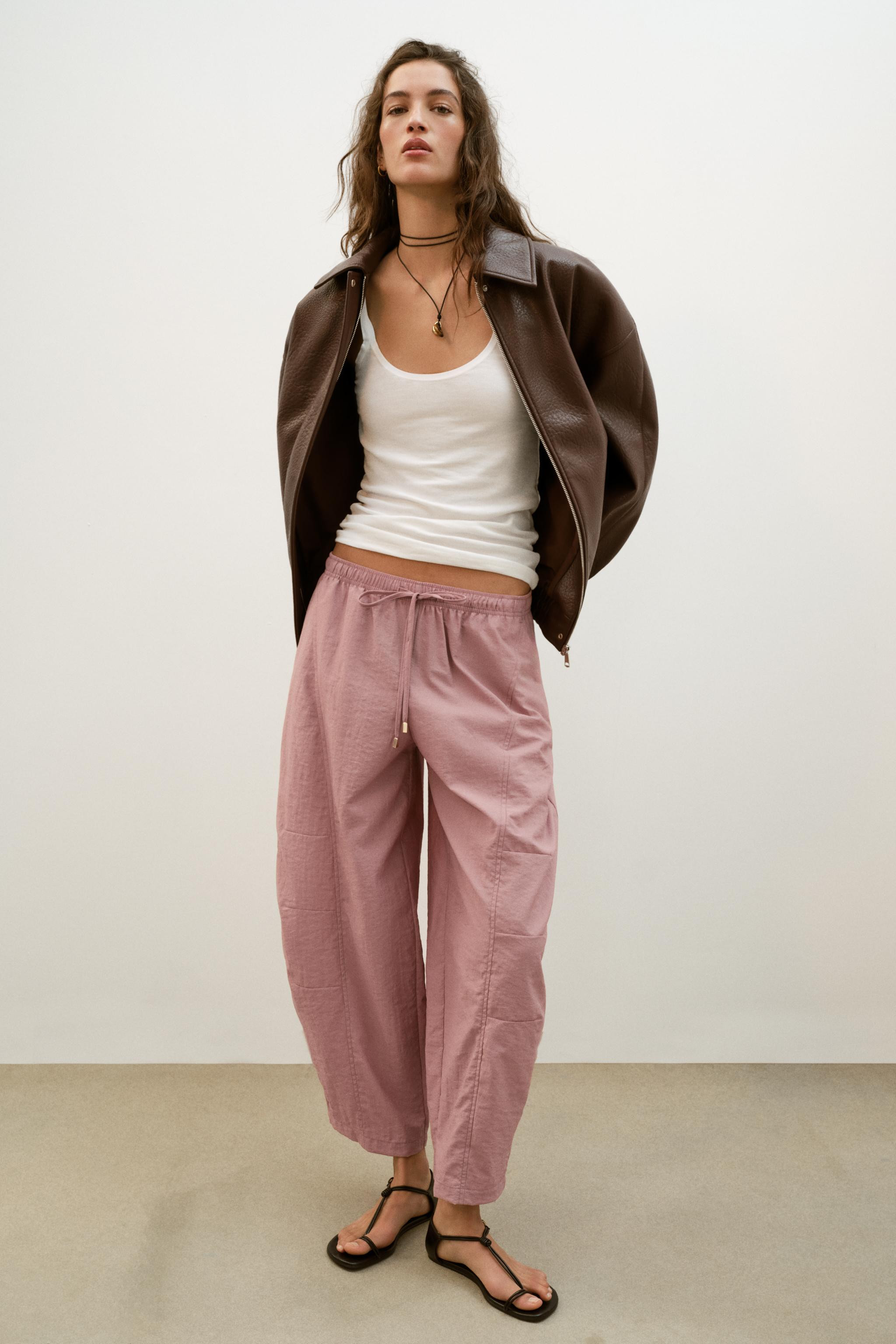 BARREL PANTS WITH ELASTIC WAIST | Zara US