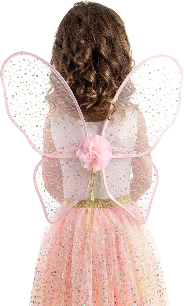 Little Adventures Shimmer Wings Costume Dress Up - Machine Washable Girl Pretend Play and Party O... | Amazon (US)