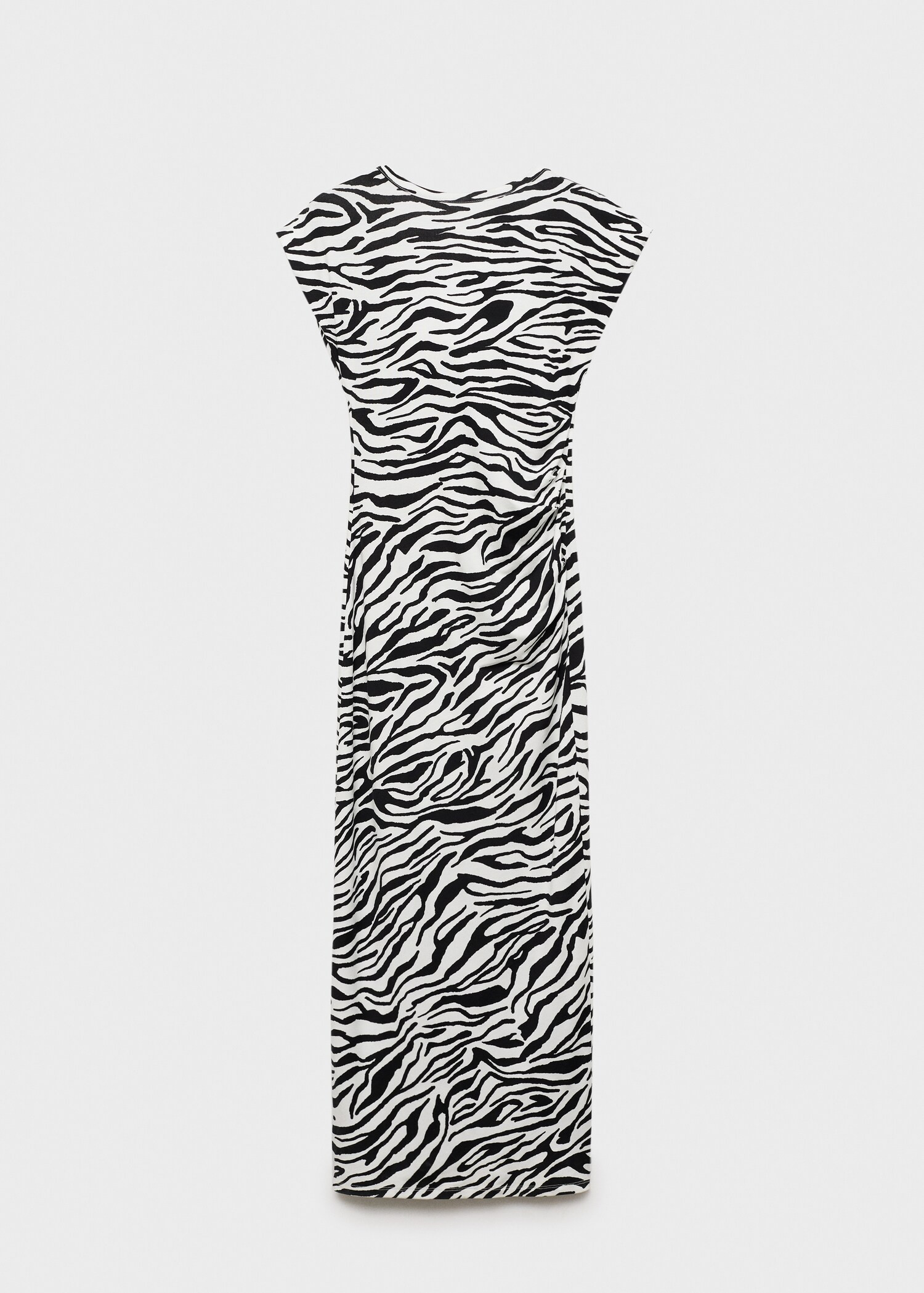 Zebra-print fitted midi-dress | Mango (US/MX/AU)