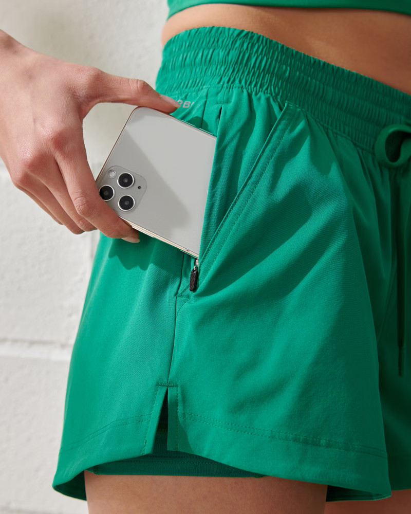 YPB motionTEK High Rise Lined Workout Short | Abercrombie & Fitch (US)