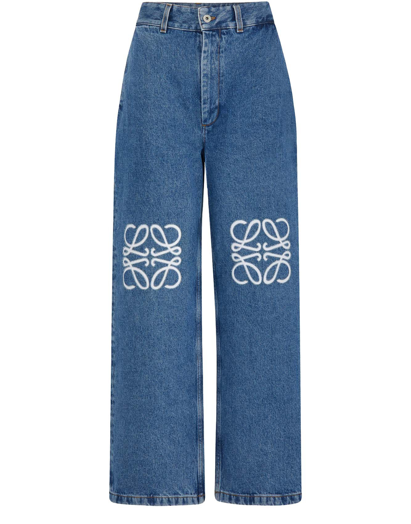 Women's LOEWE Anagram Baggy Jeans in Denim in Blue | StockX