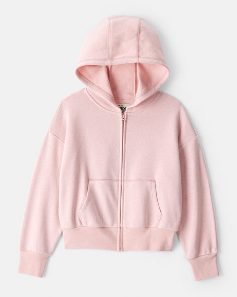 Girls DayDream Fleece Long-Sleeve Hooded Zip-Up Jacket - Pink | Carter's Inc
