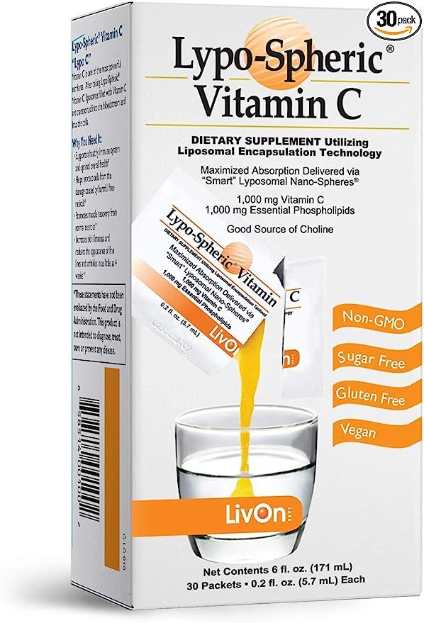 Lypo–Spheric Vitamin C – 1,000 mg Vitamin C & 1,000 mg Essential Phospholipids Per Packet –... | Amazon (US)
