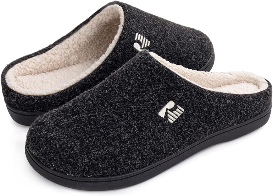 RockDove Men's Sherpa Lined Memory Foam Clog Slipper | Amazon (US)