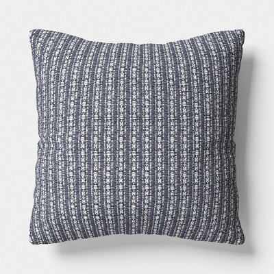 Oversized Square Reversible Matelasse Stripe Pillow blue - Threshold™ | Target