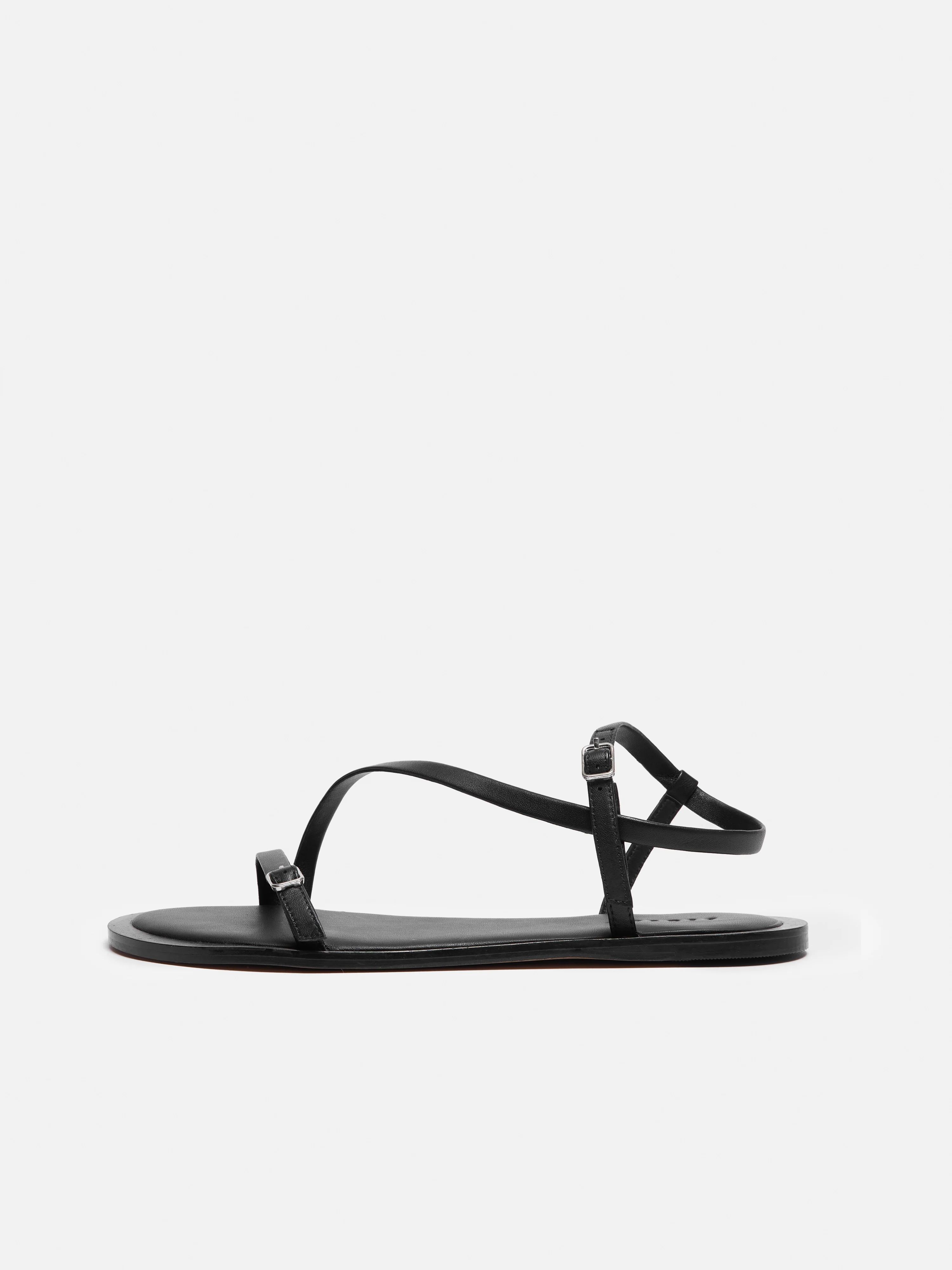 Asymmetrical Strappy Sandal | Black | Jigsaw (UK)