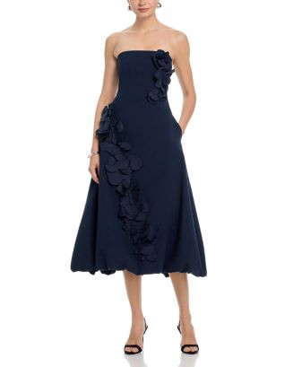 Zaria Appliqu\u00e9 Trim Midi Dress | Bloomingdale's (US)