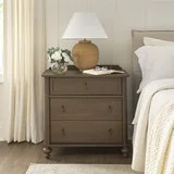 My Texas House Hartwell 3 Drawer Nightstand with USB, Heritage Oak | Walmart (US)
