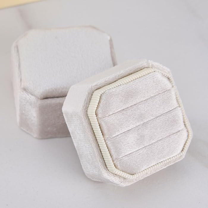 Amazon.com: 1 Pc Wedding Day Velvet Ring Box - Octagonal Double-Layer Design : Clothing, Shoes & ... | Amazon (US)