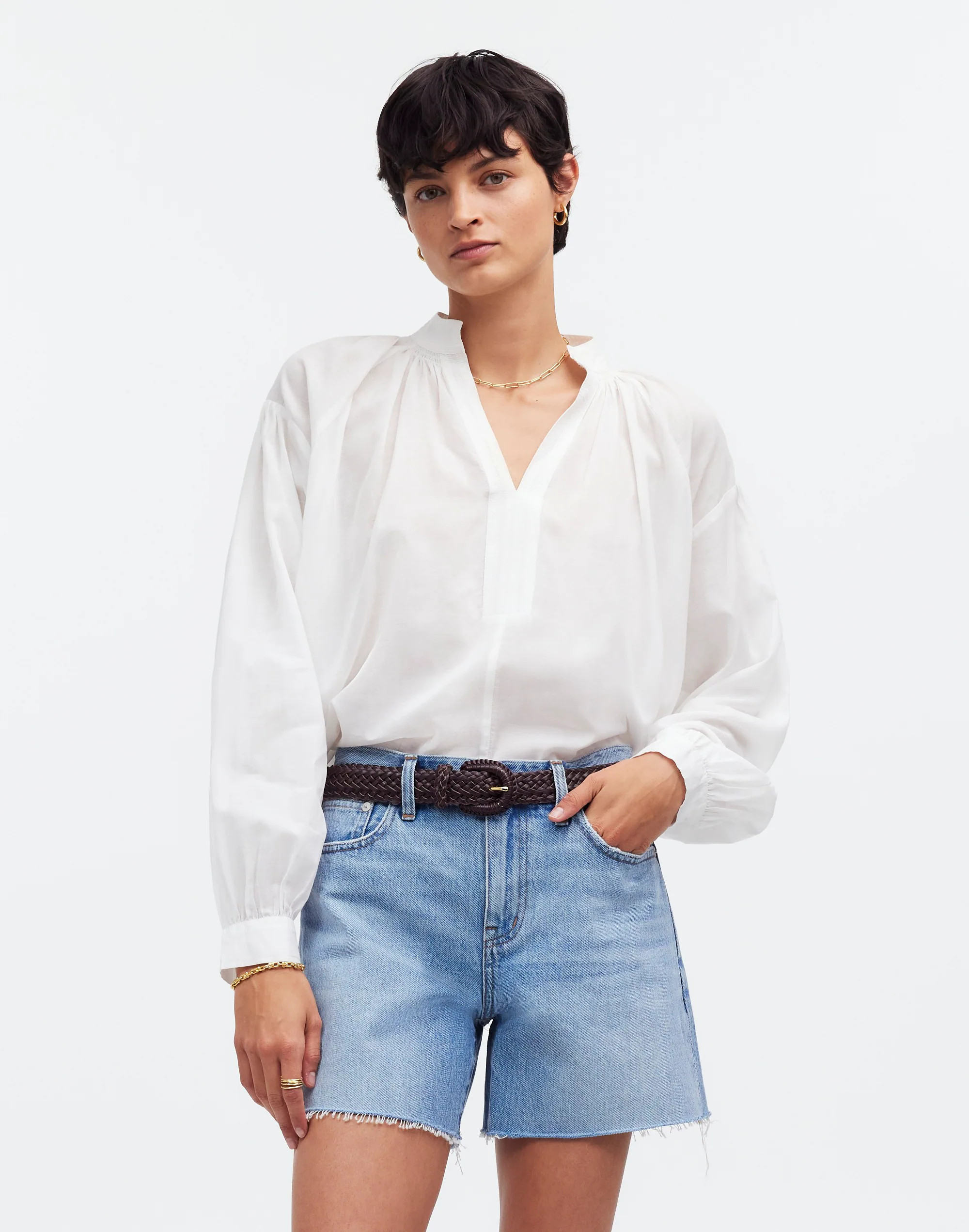 The Perfect Vintage Mid-Length Jean Short in Maplehurst Wash: Raw-Hem Edition | Madewell