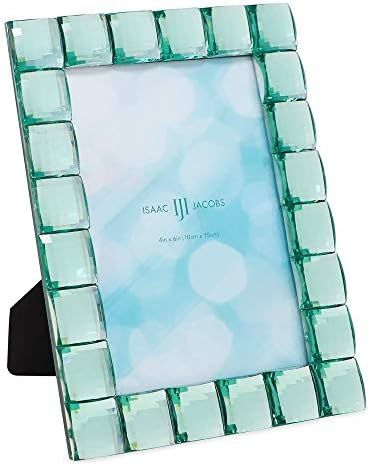 Isaac Jacobs Decorative Sparkling Light Green Jewel Picture Frame, Photo Display & Home Décor (4x6,  | Amazon (US)