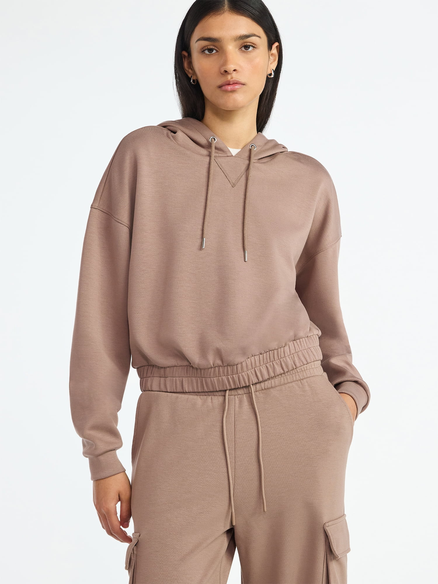 Scoop Women's and Women's Plus New Scubaknit Pullover Hoodie, Sizes XS-4X | Walmart (US)