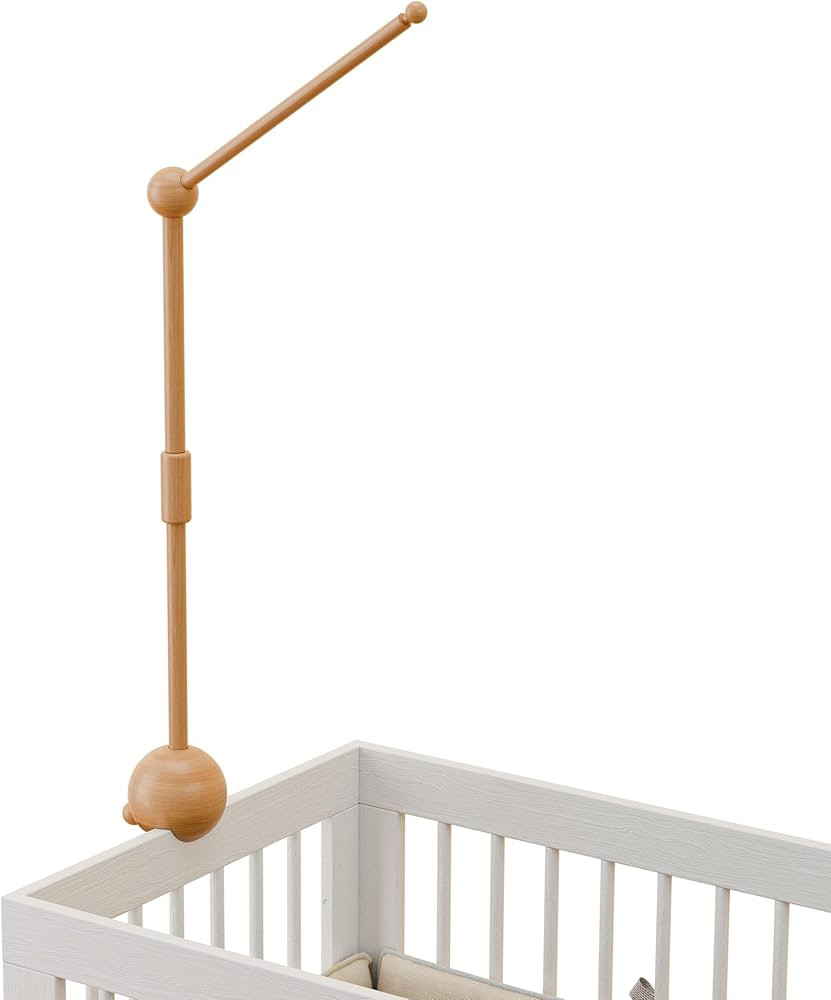 Baby Crib Mobile Arm,32.5 Inch Crib Mobile Stand,Wooden Mobile Arm for Crib（2 Modes, 360°Adjus... | Amazon (US)