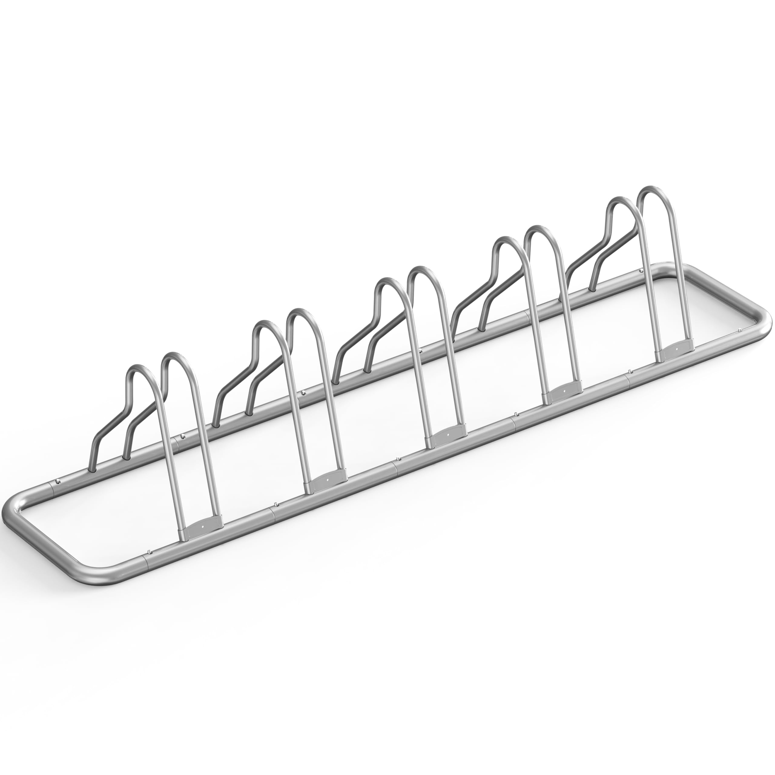 Simple Houseware 5 Bike Bicycle Floor Parking Adjustable Storage Stand, Silver | Amazon (US)