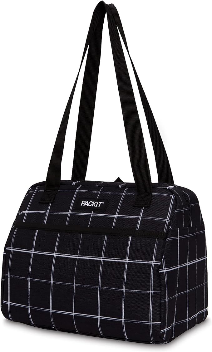 PackIt Freezable Hampton Lunch Bag, Black Grid, Built with EcoFreeze Technology, Collapsible, Reu... | Amazon (US)