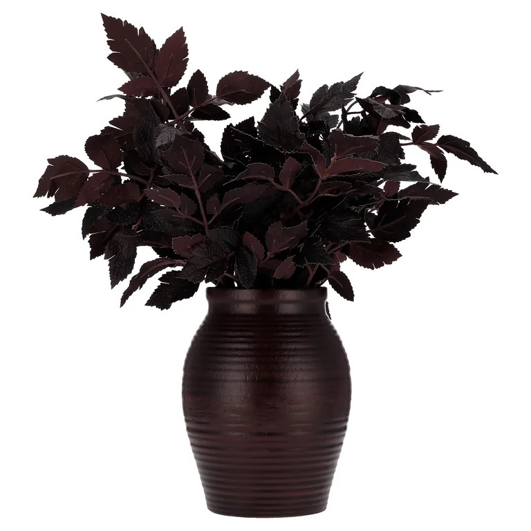 My Texas House Layered Foliage Arrangement in Vase, Plum, 20" | Walmart (US)