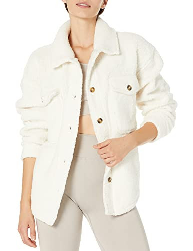 Andrew Marc Women's Trucket Cozy Jacket, Cream (Teddy Fleece), X-Large | Amazon (US)
