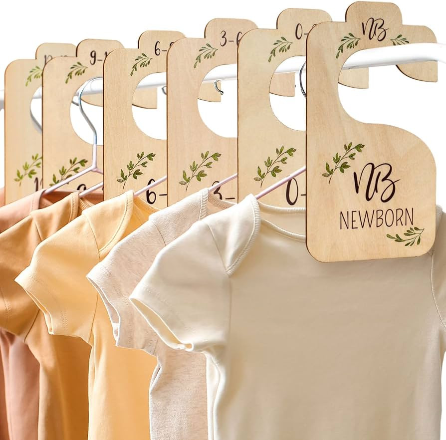 Beautiful Wooden Baby Closet Dividers for Clothes - Double-Sided Organizer from Newborn to 24 Mon... | Amazon (US)