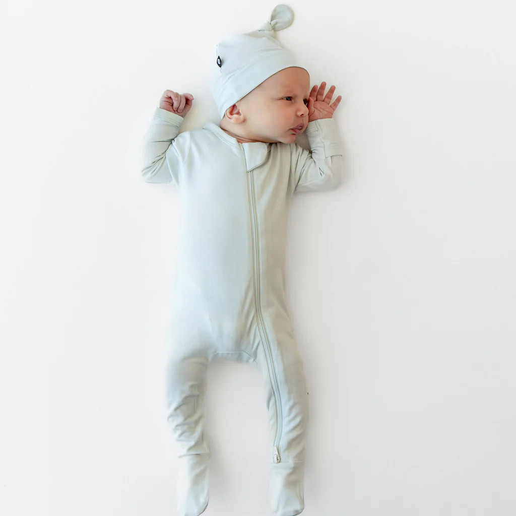 Zippered Footie in Dew | Kyte Baby