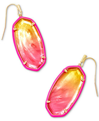 Kendra Scott 14k Gold-Plated Color-Framed Stone Drop Earrings - Macy's | Macy's