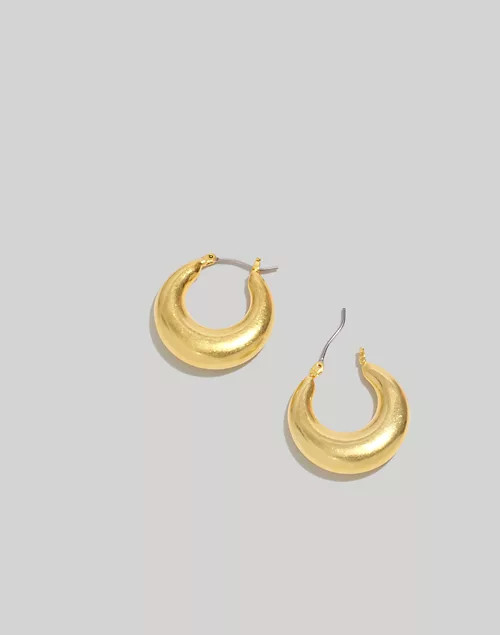 Crescent Medium Hoop Earrings | Madewell