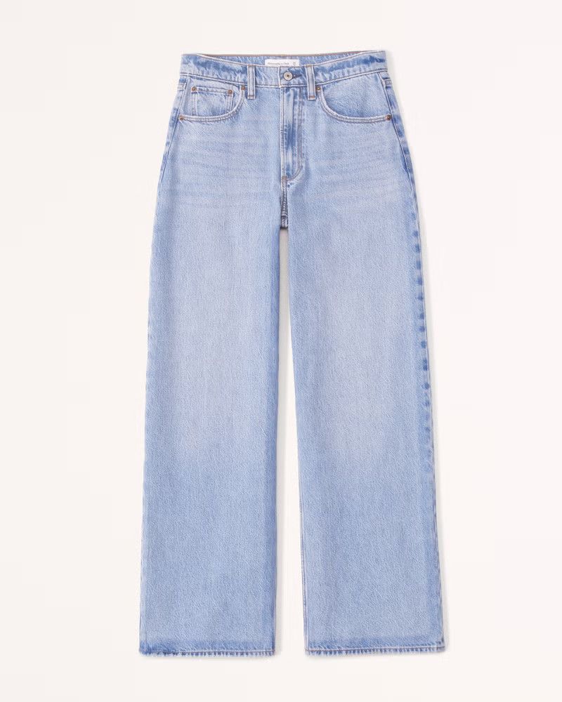 Mid Rise Ultra Wide Leg Jean | Abercrombie & Fitch (US)