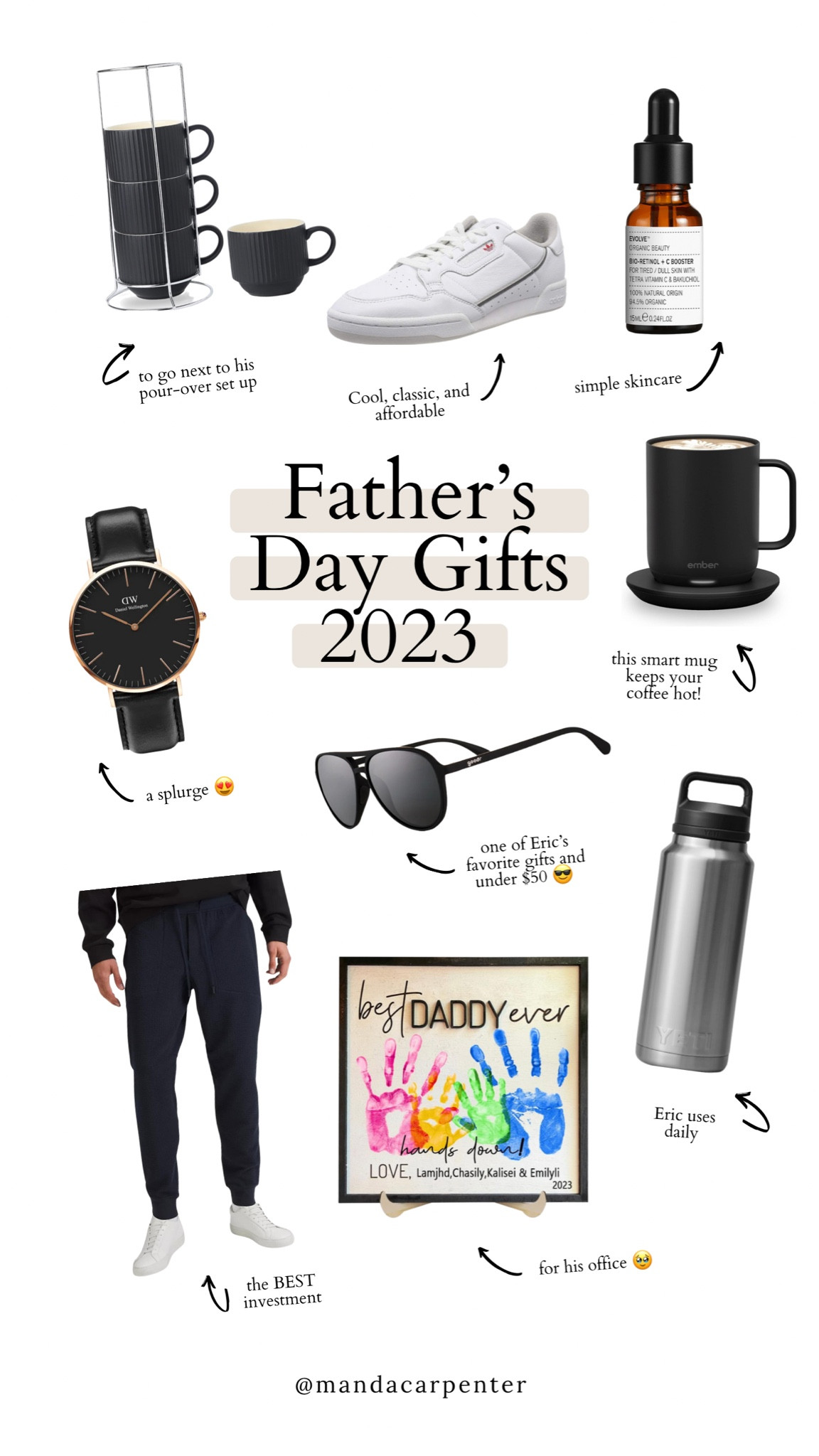 A roundup of some of my husband’s favorite and most-used items that would make great Father’s Day gifts.

Watch: https://www.danielwellington.com/us/dw-watch-men-classic-black-sheffield-rose-gold-40mm/

Sunglasses: https://goodr.com/products/operation-blackout?utm_campaign=order-confirmation-email&utm_medium=email&utm_source=OrderlyEmails&utm_content=product

#LTKSeasonal #LTKmens #LTKGiftGuide