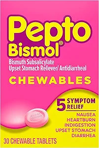 Pepto Bismol Pepto-Bismol Chewable Tablets, 30 ct, | Amazon (US)