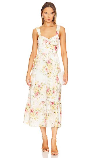 Monique Midi Dress in New Day Ivory | Revolve Clothing (Global)