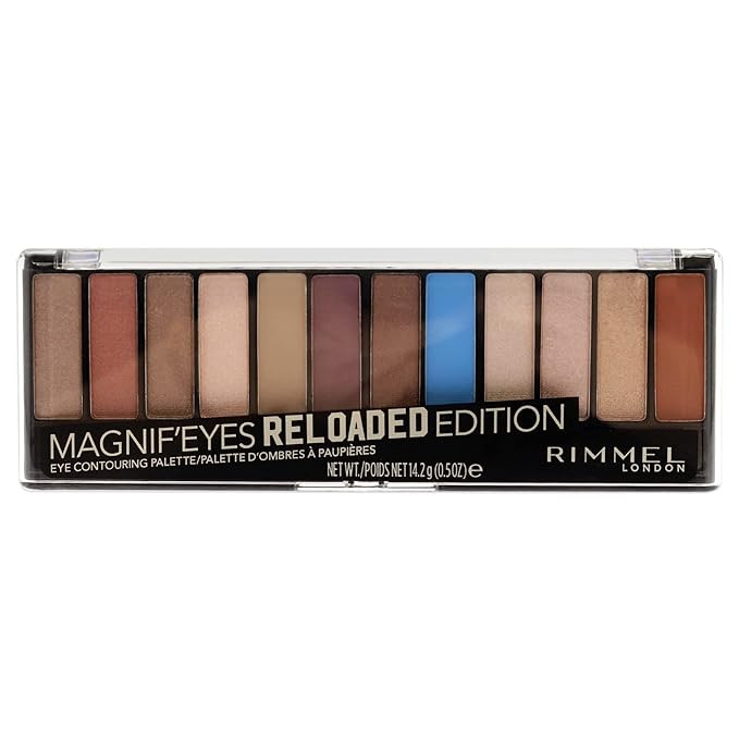 Rimmel London Magnif'Eyes Eyeshadow Palette, 12 Shades, Blendable Formula, Versatile, 012, Reload... | Amazon (US)