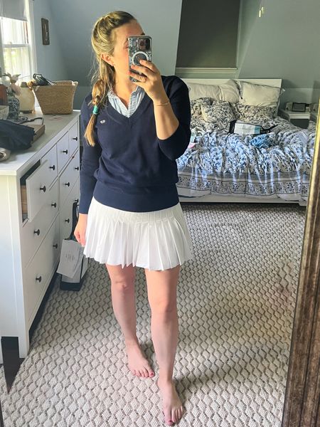 The best totally not see-through white tennis skort out there—and it’s under $40! Head to toe Vineyard Vines for a classic preppy grandmillennial look!

#LTKSeasonal #LTKsalealert #LTKstyletip