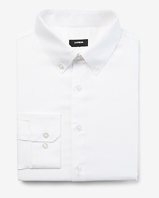 Classic Solid Stretch Pinpoint Oxford 1mx Dress Shirt | Express