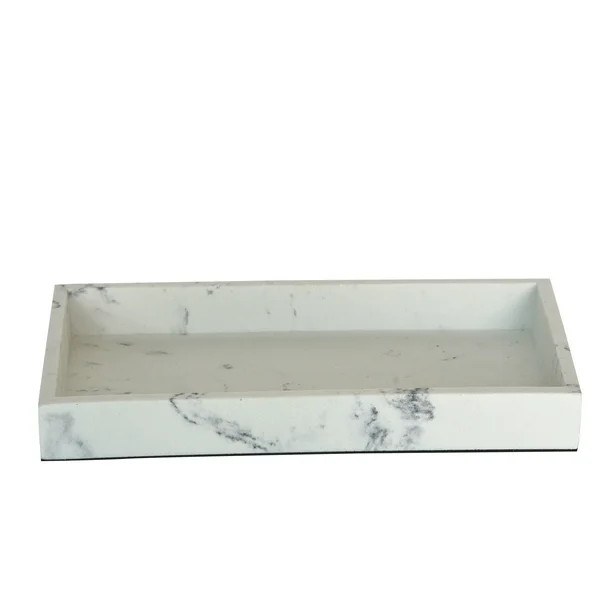 Better Homes & Gardens Faux Marble Vanity Tray, White - Walmart.com | Walmart (US)