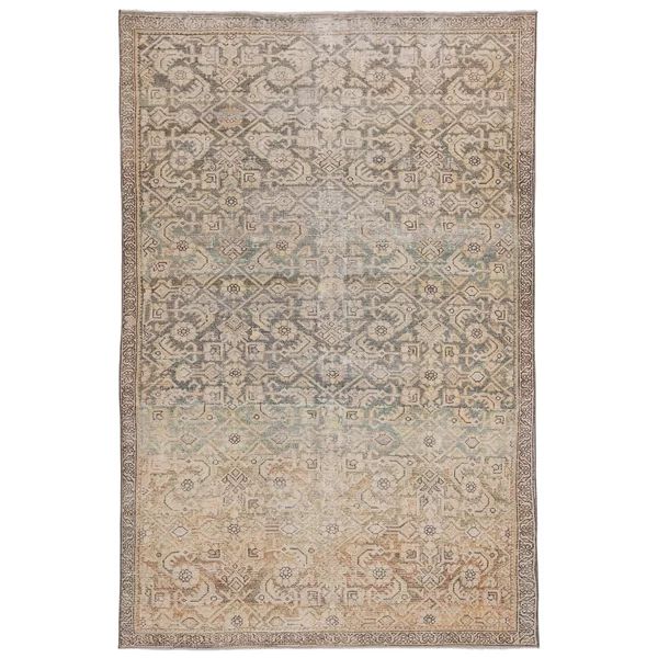 Ally Southern Moss/Mallard Green/Pastel Yellow Rug | Wayfair North America