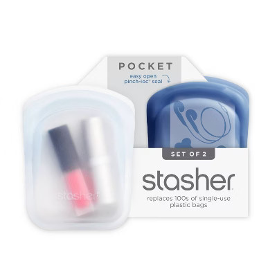 Stasher Reusable Silicone Travel Accessories Bag Set - 2pk | Target