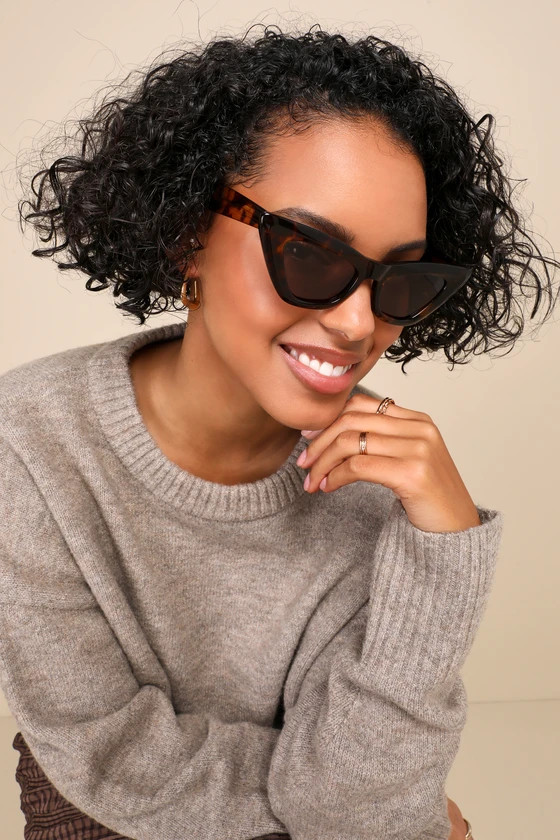 Helena Brown Tortoise Cat Eye Sunglasses | Lulus