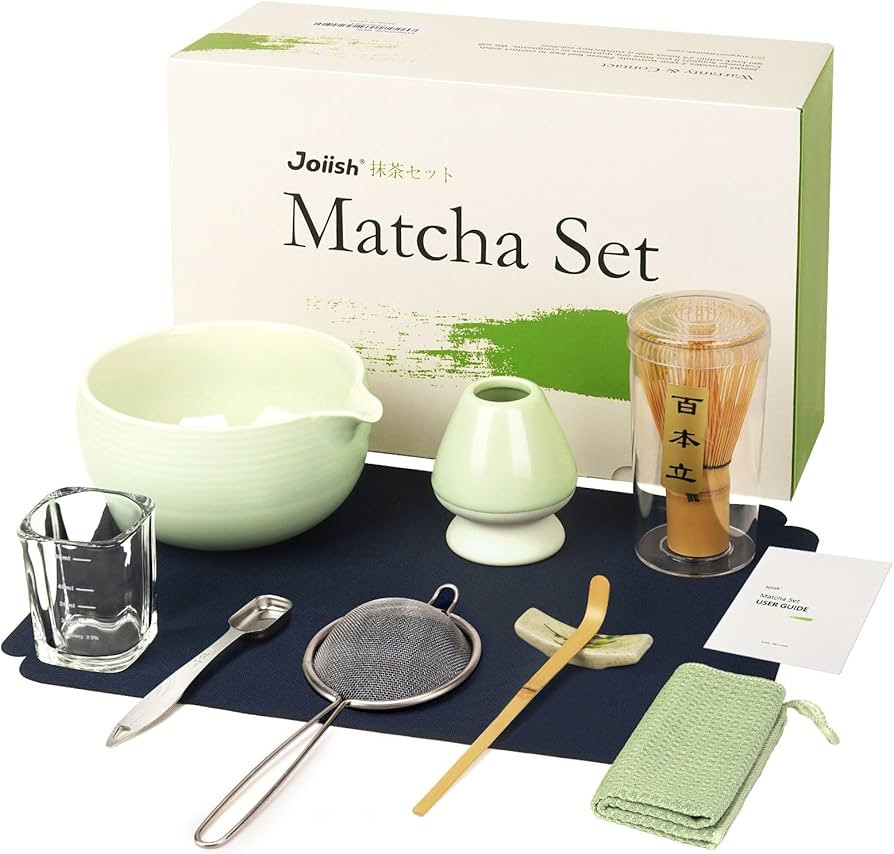10-Pcs Matcha Kit Set, Whisk and Bowl with Spout & Measuring Spoon, Japanese Tea Making Tools | Amazon (US)