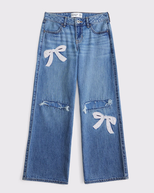 girls lightweight low rise baggy jeans | girls bottoms | Abercrombie.com | Abercrombie & Fitch (US)