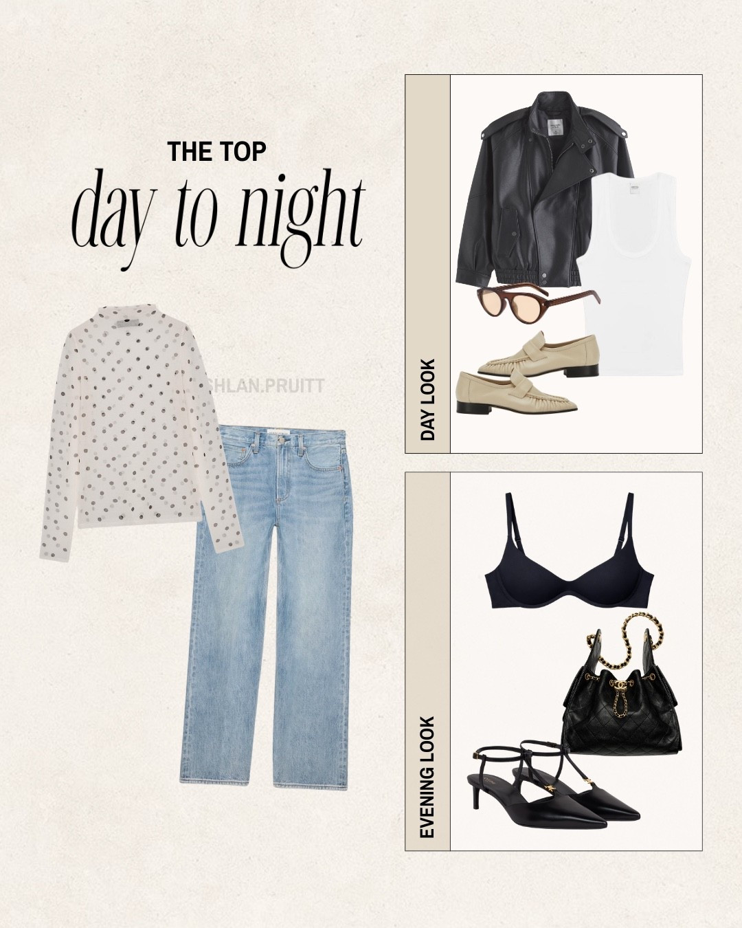 Day & night looks!!! some of my fav pieces👏🏼👏🏼

Night out, dinner date night, going out, daytime looks, loungewear, kitten heels, aritzia, Zara, Abercrombie, sheer, polka dots, Europe, travel inspo, spring break, spring outfit ideas