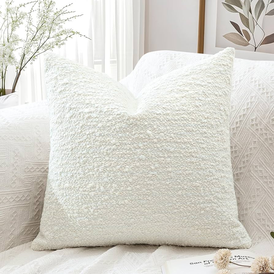 Artscope Throw Pillow Cover 20x20 Super Thick Body Pillow Cover Decorative Boucle Textured Morden... | Amazon (US)
