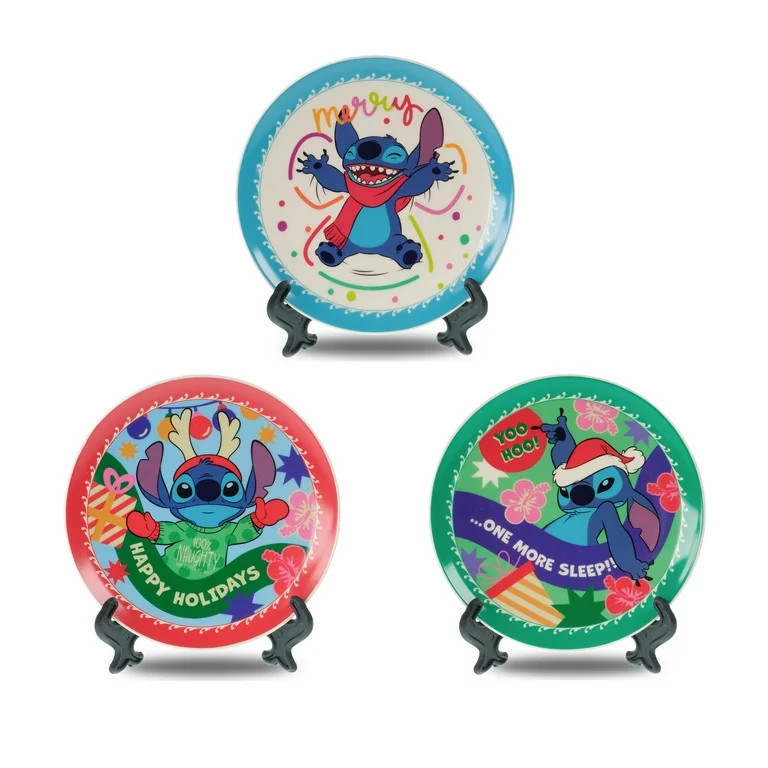 Disney's Lilo and Stitch Christmas Stitch 3 Piece Plate Set | Walmart (US)