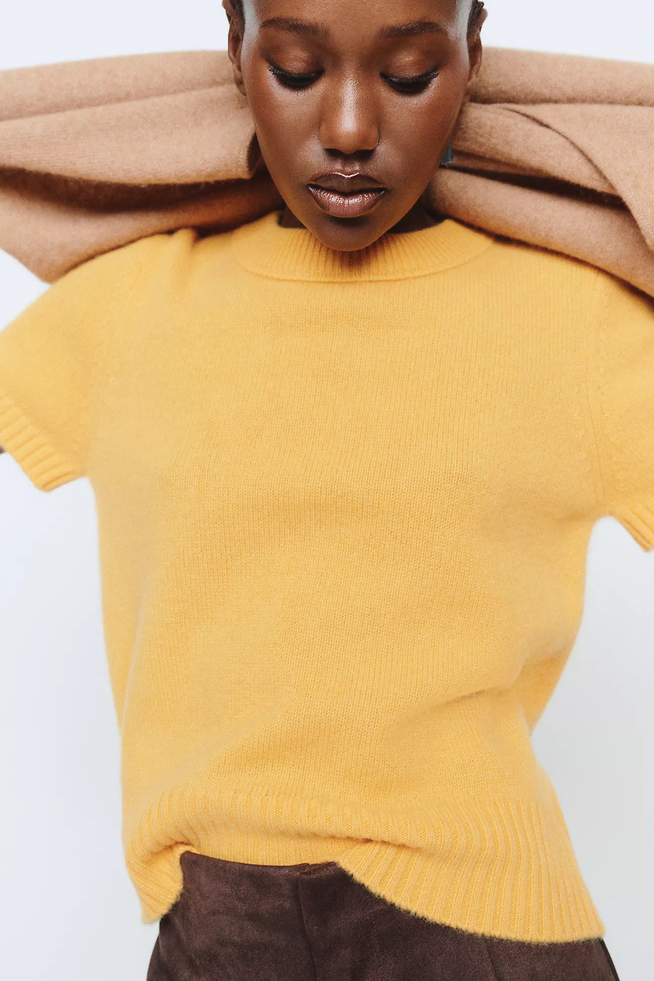 Maeve Mercer Cashmere Short Sleeve Sweater | Anthropologie (US)
