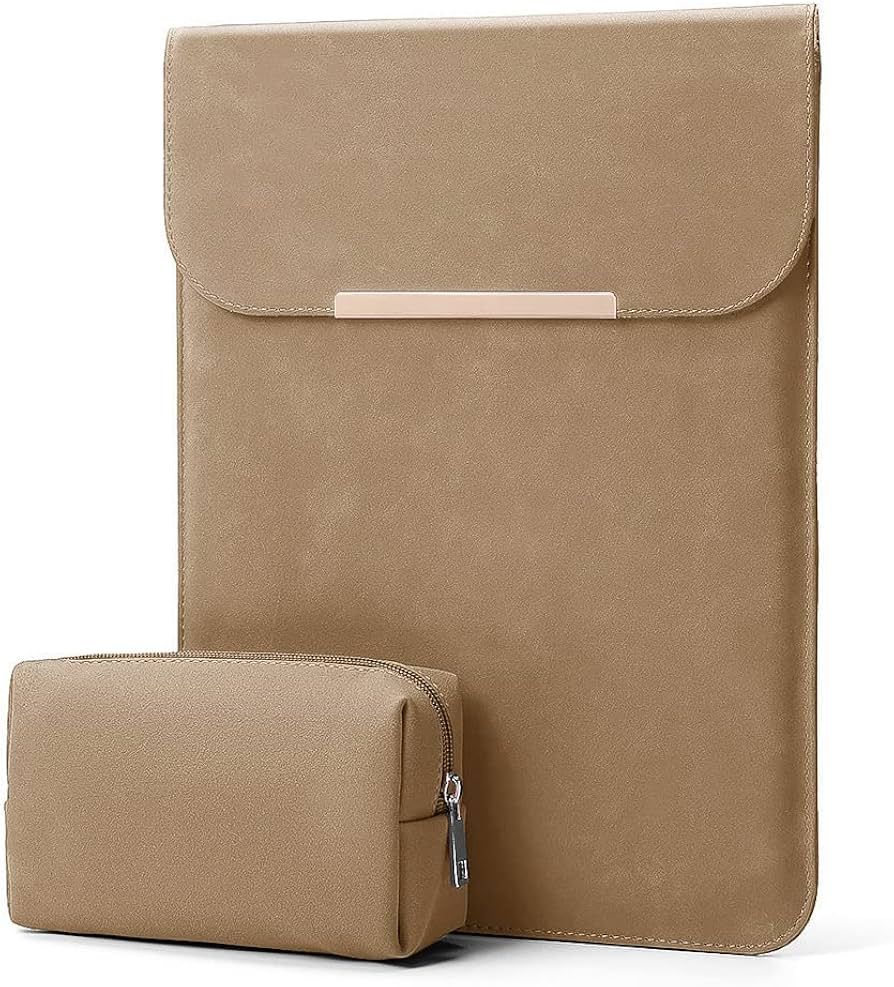 KALIDI 13.3-14 inch Laptop Sleeve Case Faux Suede Leather for 13.3 13.5 13.6 14 inches MacBook Ai... | Amazon (US)