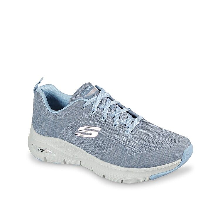 Skechers Arch Fit Comfy Wave Walking Shoe - Women's - Light blue - Size 7 - Walking | DSW