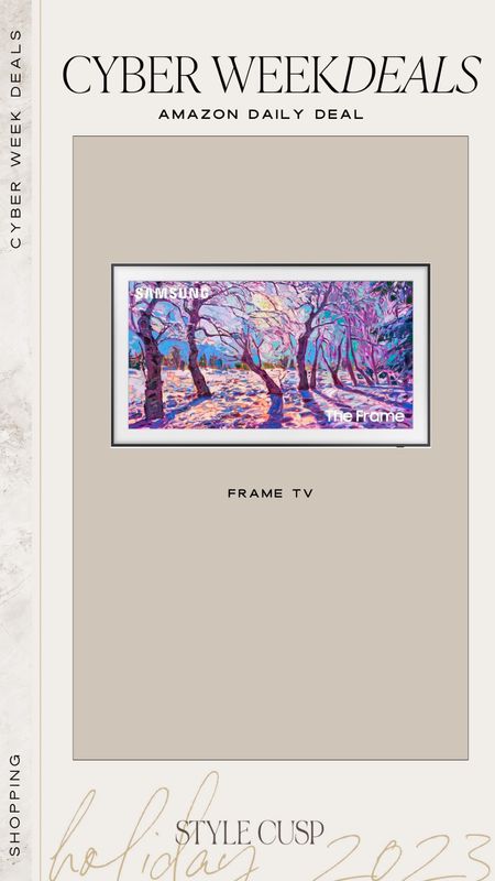 Frame TV Sale! Cyber Monday Amazon Deals

Tv sale, frame tv sale, electronics sale, Christmas gift 

#LTKhome #LTKsalealert #LTKCyberWeek