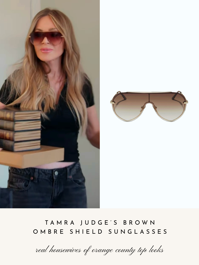 Tamra Judge's Brown Ombre Shield Sunglasses  

 