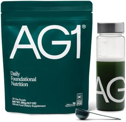 AG1 Greens Powder Supplement | Improve Gut Health | Multivitamin, Probiotic, Gluten Free, Vegan a... | Amazon (US)