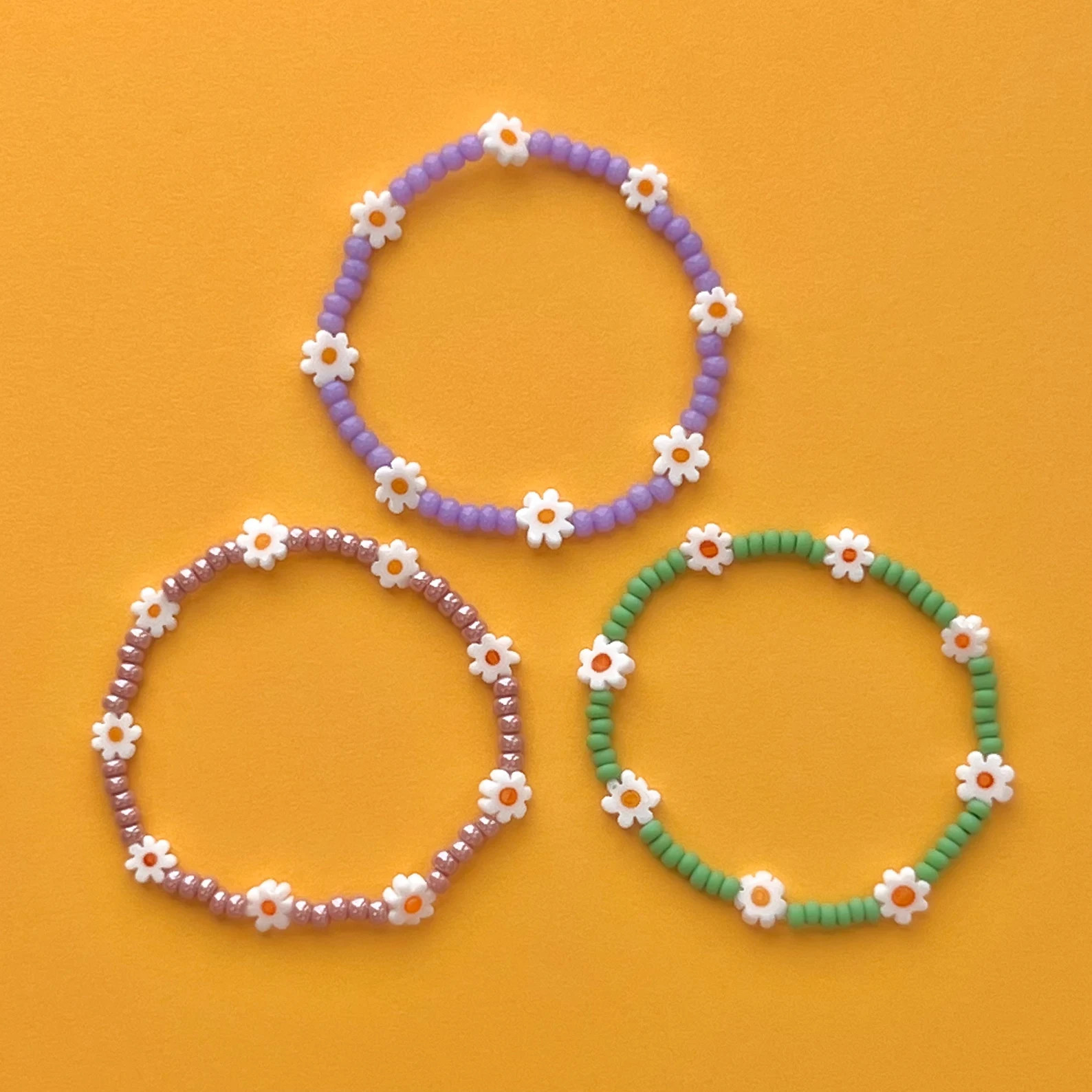 Daisy Stacker Beaded Bracelets | Etsy (Global)